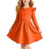 Modisches Mädchen-Langarmkleid für den lässigen Alltagsgebrauch