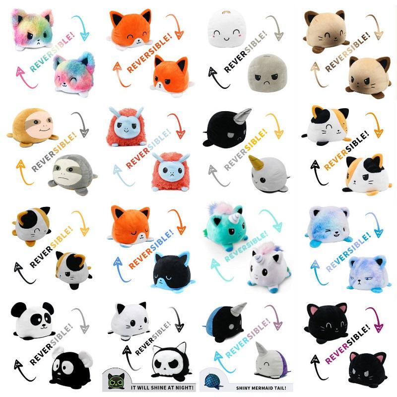 Niedliches, wendbares Kuscheltier-Katze-Plüschtier für Kinder – weiches und kuscheliges Geschenk