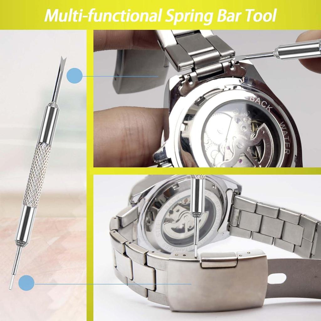 39-Piece Watch Repair Tool Kit: Press, Replace Battery, Remove & Install Watch Bands
