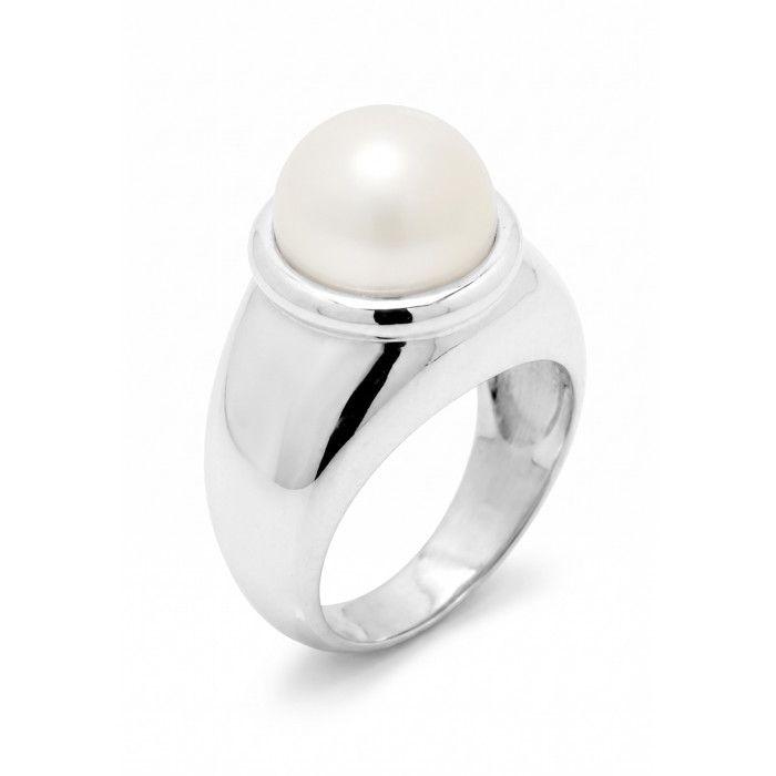 Bague - Pearls & Colors - Véritable Perle de Culture d'Eau Douce 9-10 mm - Argent 925 - Femme - Qualité AAA+