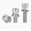 LINK CNC M3 304 Stainless Steel Hex Socket Screw Set with Flat and Spring Washers