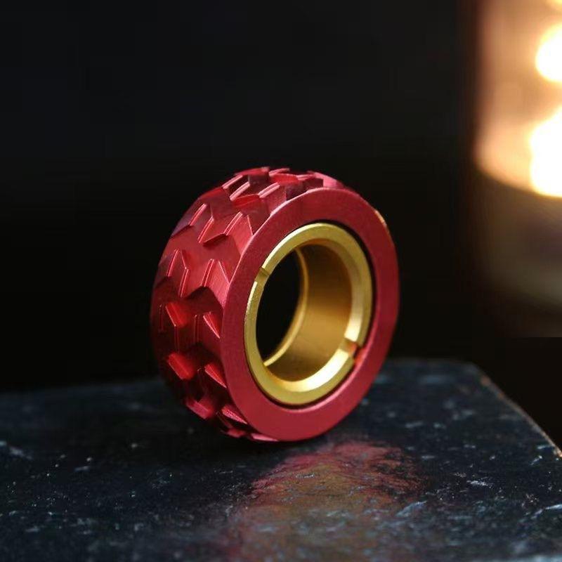

Latest Tire Haptic Ring Mechanical Fidgeting Ratchet Ring Edc Toys Fingertip Metal Tyre Toys Stress Spinner Fidgeting Relaxation Toys