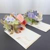 Half Mask Three-dimensional Flower Greeting Card Creative Ins Simple Card Bouquet 3D Thanksgiving Blessing Thanksgiving Valentine's Day Birthday