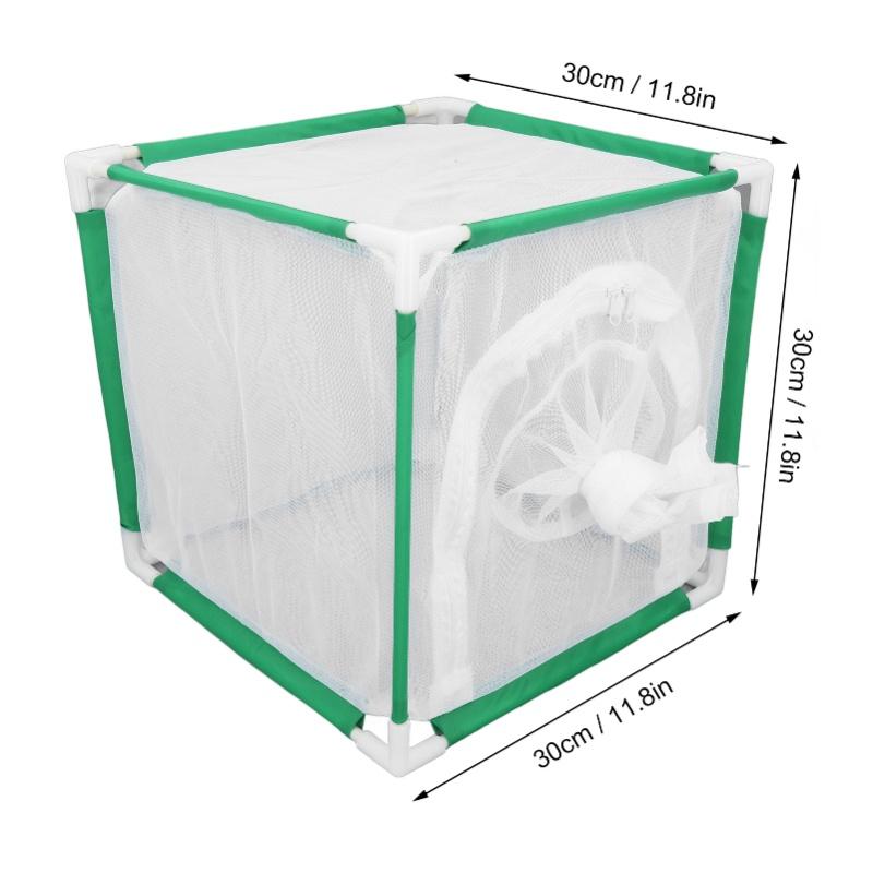 Cube Butterflies Cage With Sleeve Door Portable Butterflies Habitat Cage For Indoor Outdoor Activities