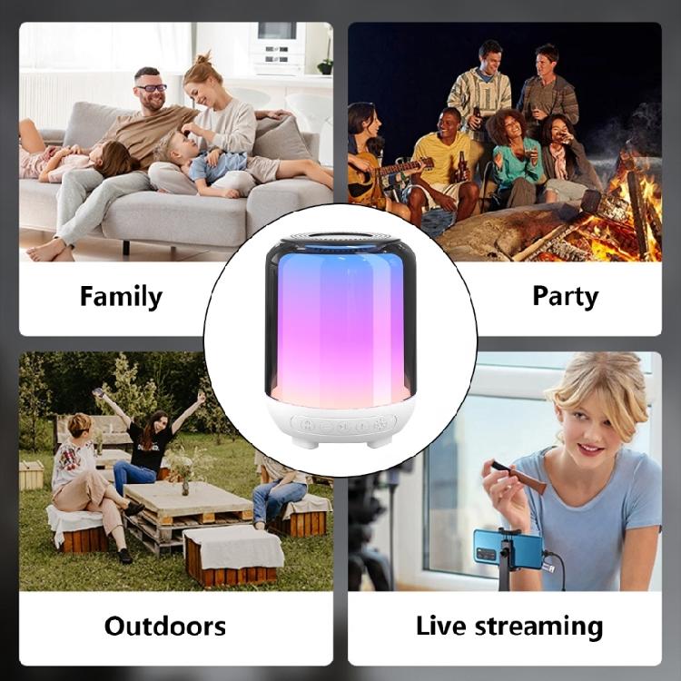 Wireless Bluetooth-compatible Subwoofer Portable Loudspeaker BLE5.3 Version Build-in Night Lamp Sleep Timing