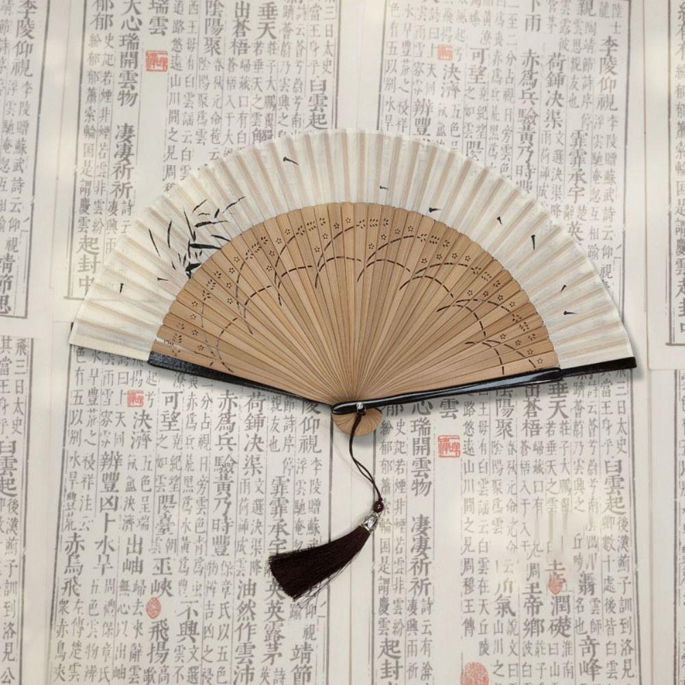 Ancient Dance Fan Handhold Cheongsam Fan Portable Folding Fan  Summer Gift