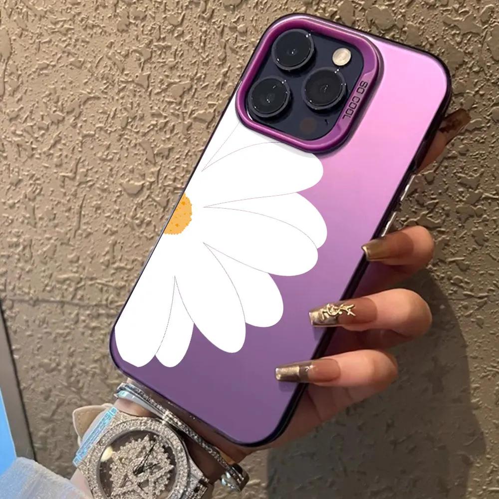 For Xiaomi Redmi Note 11 8 10 Pro Plus 11E 10 Pro Max 11S 10S Cute Full Daisy Pattern IMD Plating Case Note11 Pro 4G Phone Cover