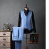 Men's Double-Breasted Three-Piece Suit for Weddings and Formal Events