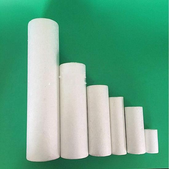 50-Pack 10x4cm Mini White EPS Hard Foam Rod/Cylinder Craft