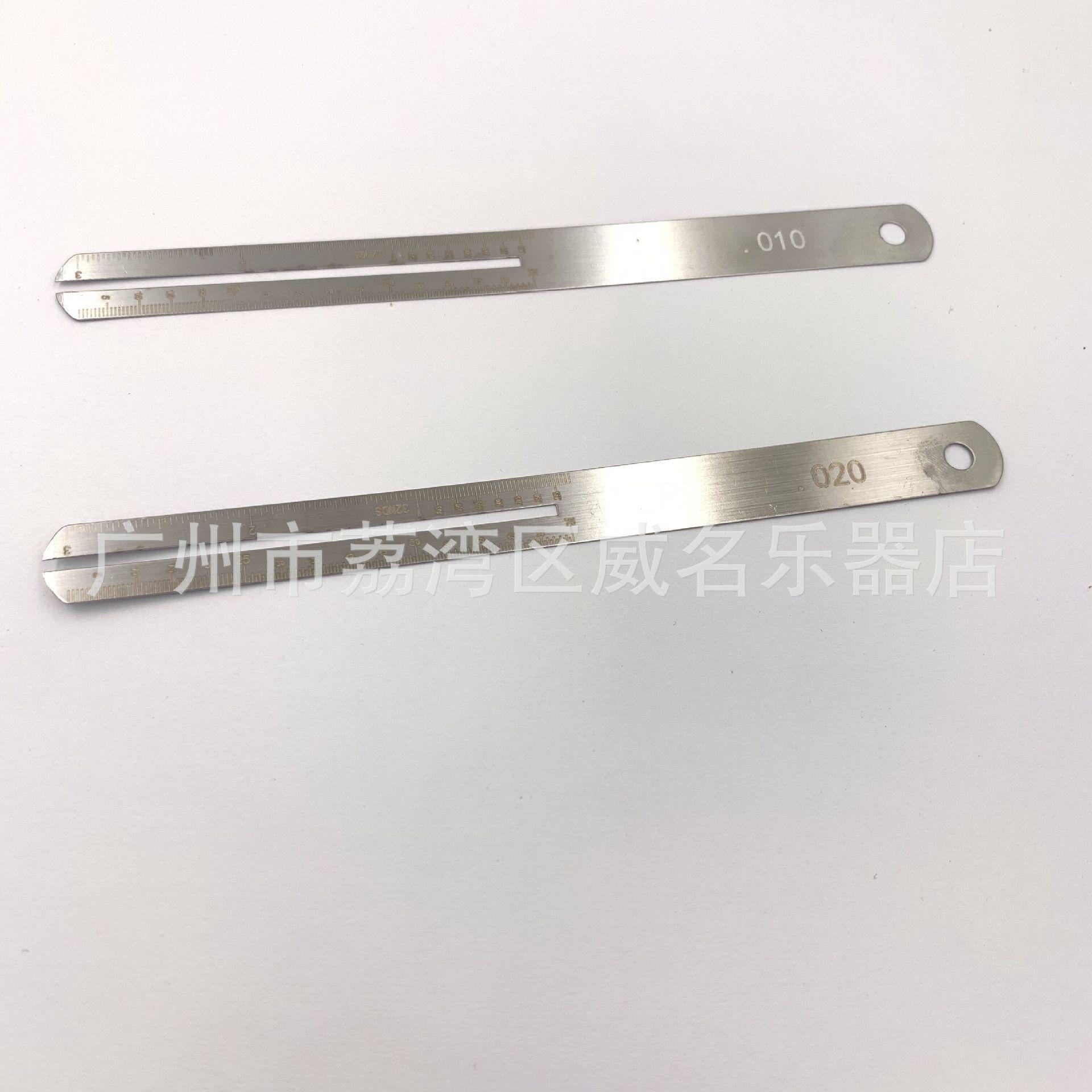 

Guitar Fret Install Ruler Tool .010/.020 Long Shim with Scale 020 (1 piece)