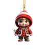 Christmas Ornaments Cartoon Snowman/Santa Xmas Tree Hanging Decoration Holiday Acrylic Decor for Christmas Valentine's Day Winter Party Supplies