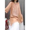 Spring/Summer Retro Embroidered Shirt Loose Literary Leisure Mid-length Women's Top