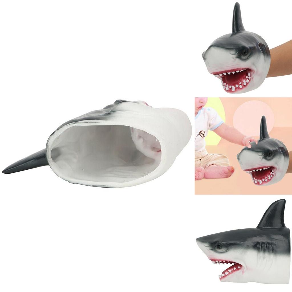 Soft And Flexible Shark Head Hand Puppet Ideal For Creative Play And Gifts