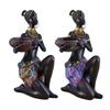 African Sculpture Desktop Ornament Tea Light Candle Holder Collectible Decorative Figurine for Bookshelf Housewarming Gift