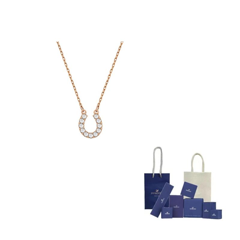 Swarovski Asien Exklusive Serie Halskette mit Imitation Kristallstein Damen Halskette Weiß Roségold 5094964
