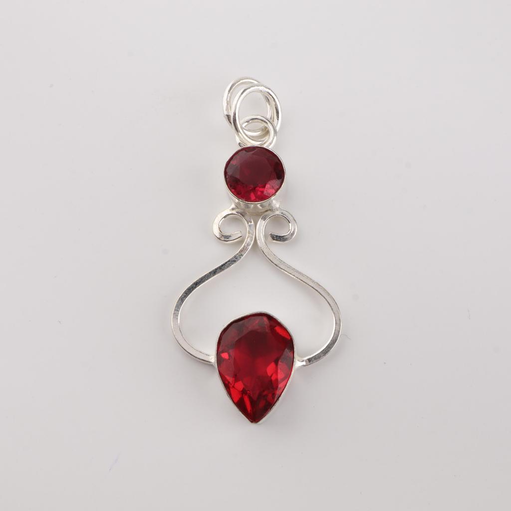 Pink Rubellite Gemstone 925 Solid Silver Handcrafted Jewelry Women Pendant 1.60" For Birthday Gift PP-13-11