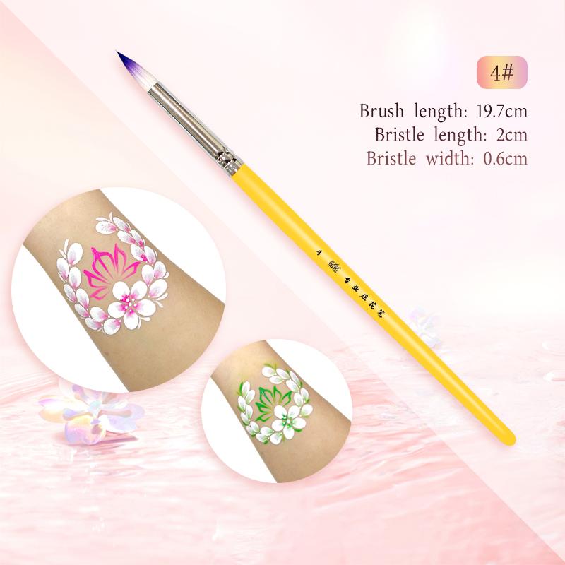Mei Shang Eco-friendly CE Certified Ultra-Soft Embossed Children's Face Painting Brushes Portable Professional Dot