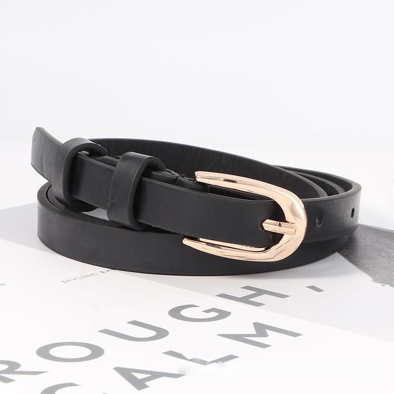 Buckle Halfround Womens Belt Versatile Minimalist Decorative Korean Style