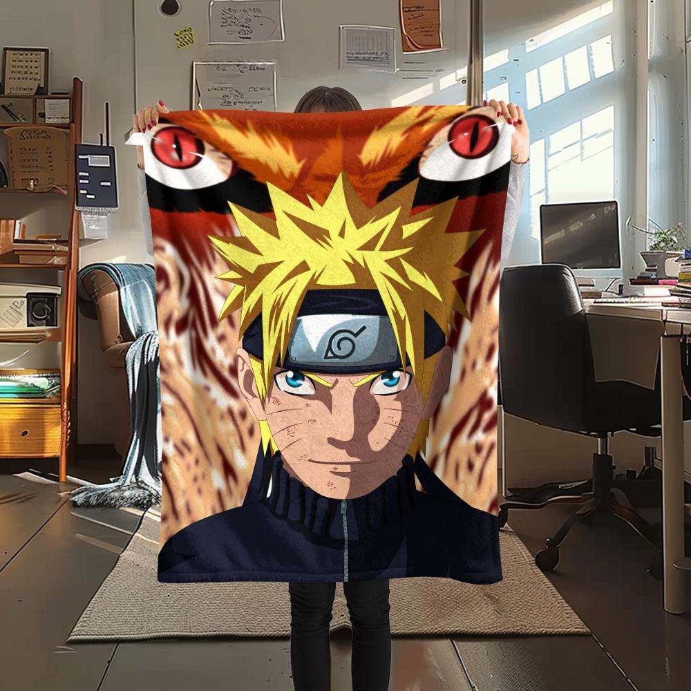 Naruto Naruto Anime Character Pattern Flannel Blanket, High Quality Comfortable for All Seasons, Home Decor, Warmth and Comfort, Perfect for Gifts.