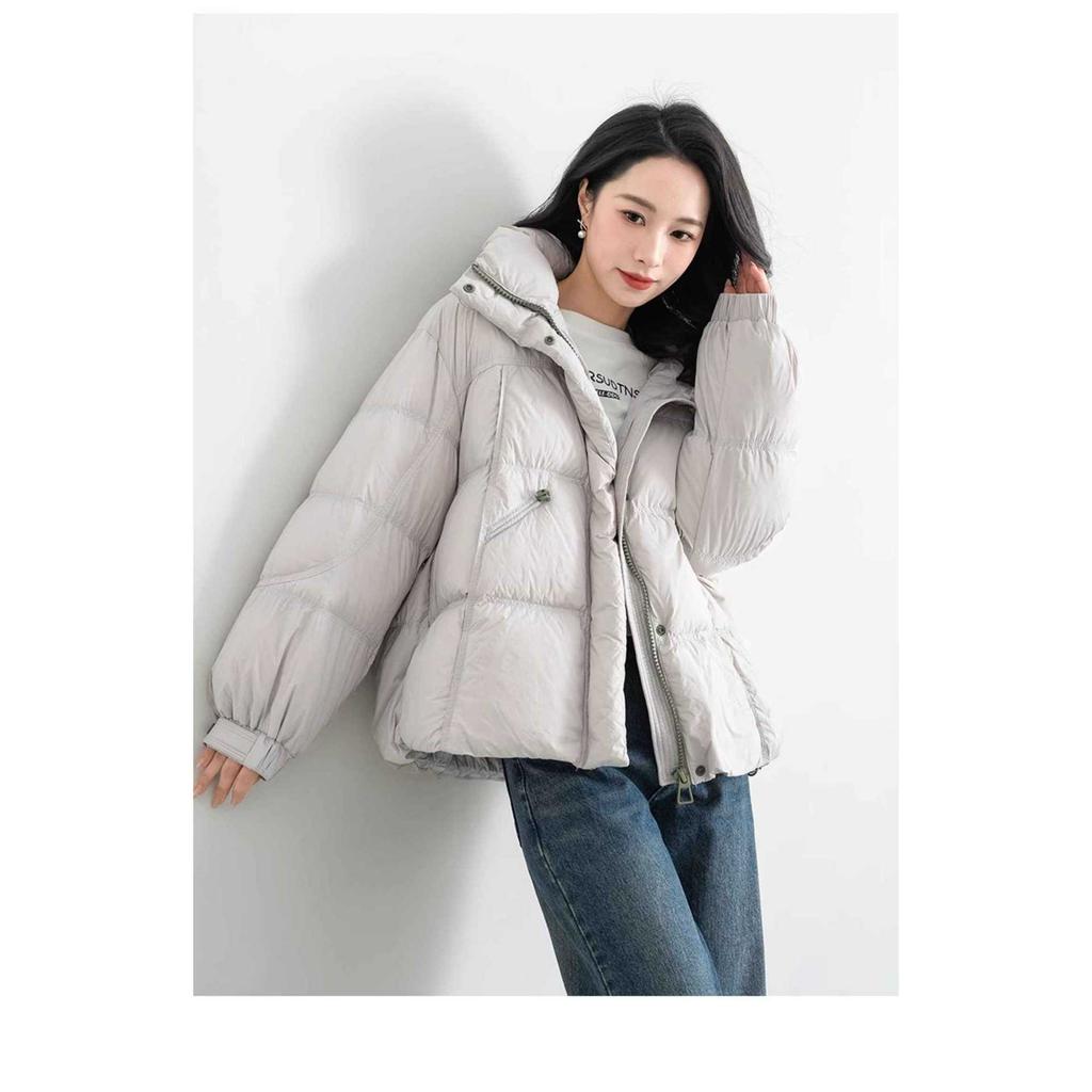 Han Fan Thickened Puffs Down Cotton-padded Jacket Women's New Loose Zipper Hooded Coat In Winter.