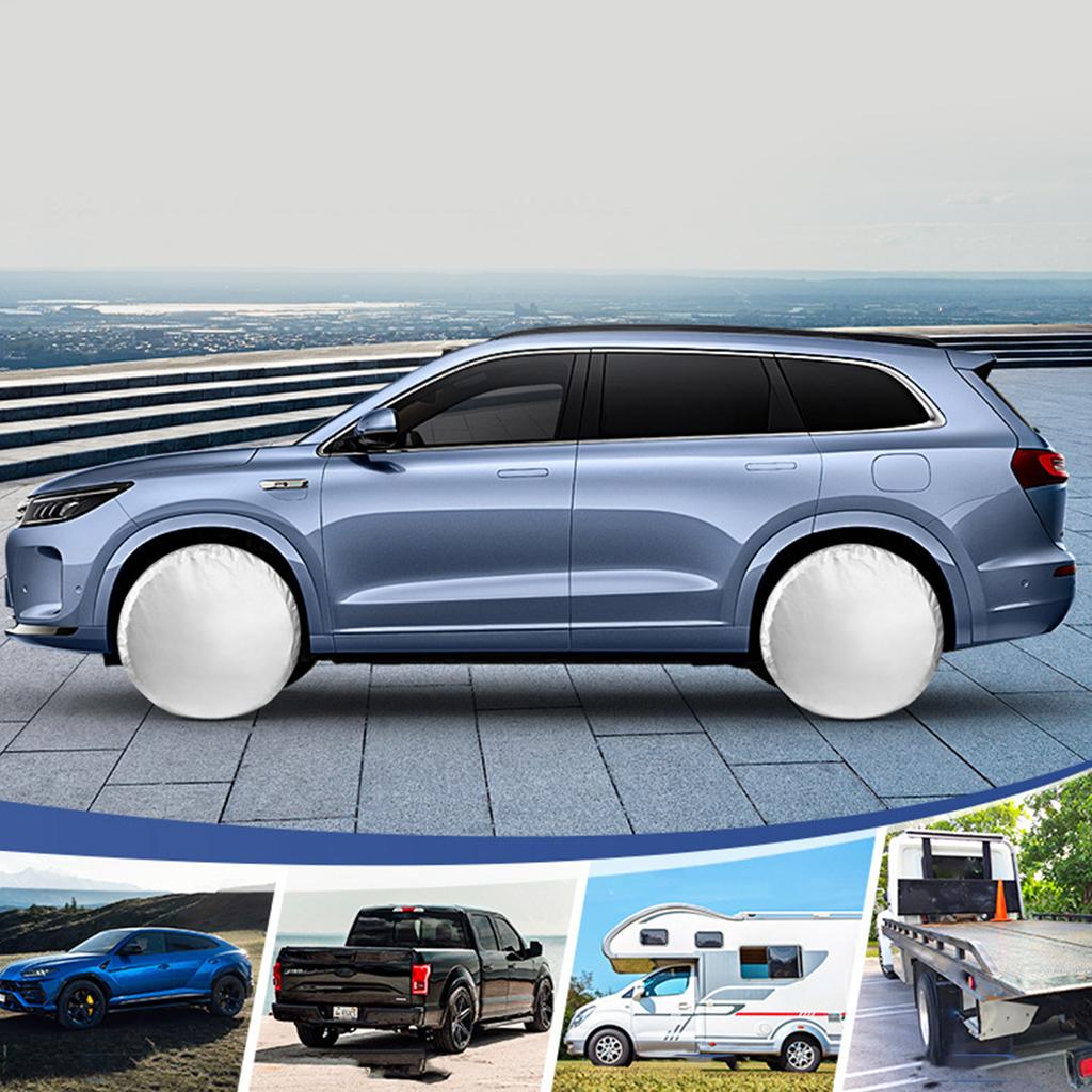 Heavy Duty Tire Guards with Wind Resistant Hooks Tire Covers with Stable Wind Hooks for Outdoor Parking Protections
