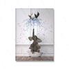 Funny Animals Elephant Giraffe Penguin Playing On Toilet Wall Art Poster Canvas Painting for Bathroom Toilet Nordic Decor Pictur