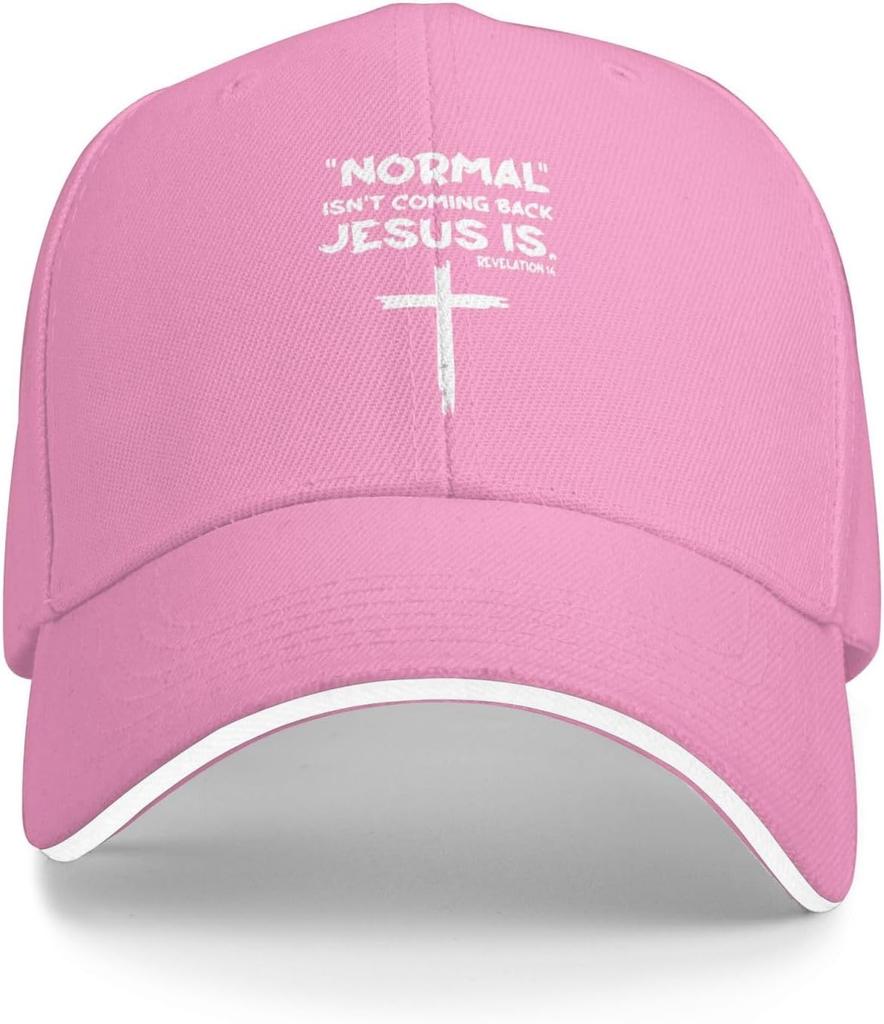 Jesus Is Coming Back Bible Verse Baseball Cap Christian Faith Adjustable Sun Hat