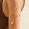 Spiral Twisted Open Cuff Armlet Geometric Water Drop Bangle  Jewelry Accessories