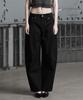 Jenyujeu Rivet Tuck Curved Pants - Black