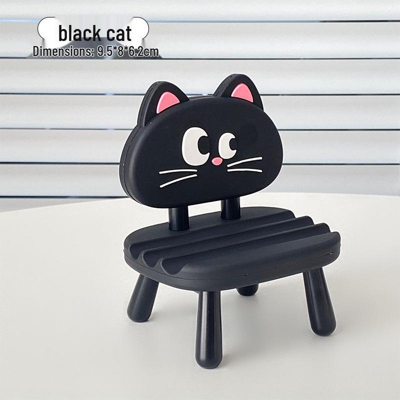 Cute Phone Holder: Creative Soft Rubber Bedside Chair for Watching
