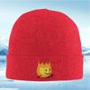 Smiling flame character with black eyes Unisex Women Unisex Knitted Hat Beanie Pullover Cap Winter Thermal Warm Christmas Outd