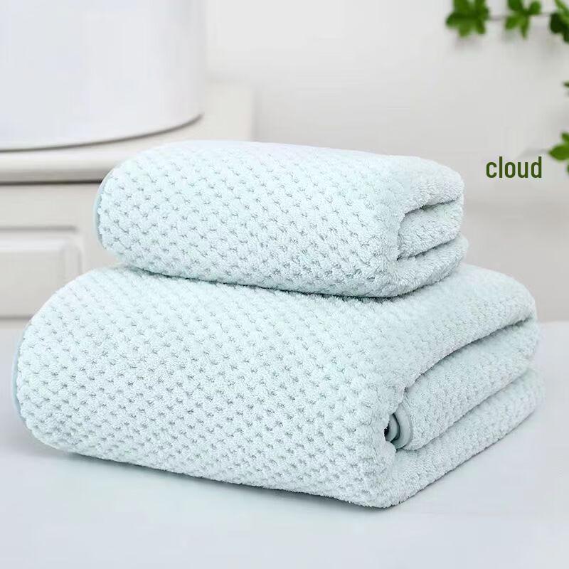 Pineapple Coral Fleece Towel & Bath Towel Set