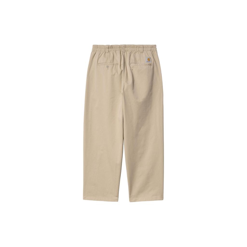 Carhartt WIP SS24 Marv Pant Solid Square Label Loose Fit Tapered Zip Casual Pants Men Pants Khaki I033129-G1-06