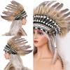 Ethnic Style Feather Ornament Flexible Band Costume Accessory Cosplay Headbands For Performances And Special Functions