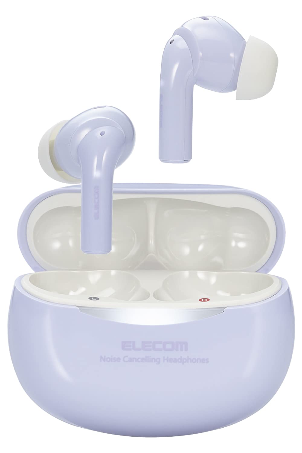 

ELECOM Wireless Bluetooth Noise AAC Fully Earplug Ambient Sound Purple LBT-TWS15PU Earbuds, 5.2, Cancelling, Compatible, Lightweight, Wireless, Mode, фіолетовий