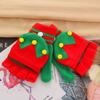 Elk Pattern Women Knitted Flip Gloves Apparel Accessories Christmas Gloves Autumn Winter Gloves