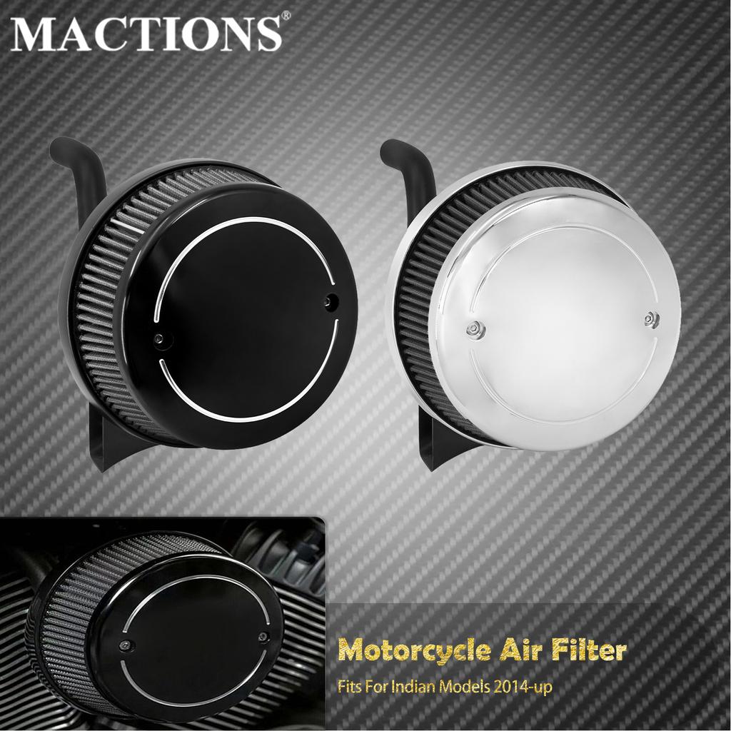 Motorcycle CNC Air Cleaner Filter Black/Chrome Intake Filter For Indian Chief Chieftain Dark Horse Classic Roadmaster 2014-2024