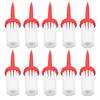 10pcs Golf Tees Brush Type Low Resistance More Distance Consistent Height Plastic Tees for Golf Driver TrainingRed