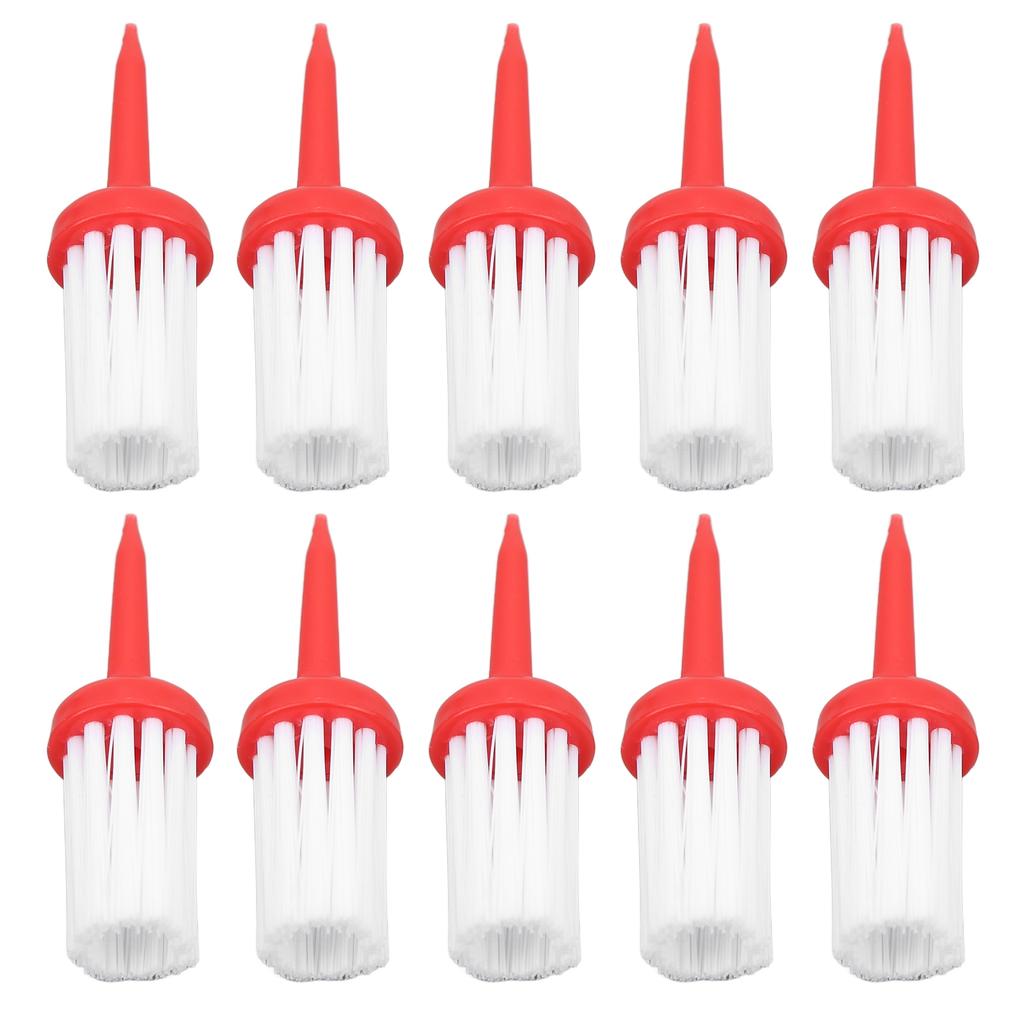 10pcs Golf Tees Brush Type Low Resistance More Distance Consistent Height Plastic Tees for Golf Driver TrainingRed
