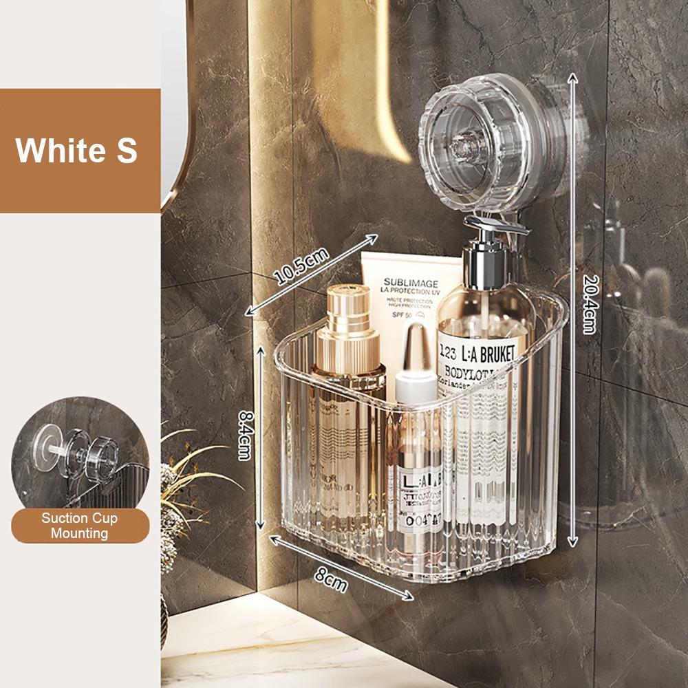 1 Stück Hängendes Saugbecher-Aufbewahrungsregal Kosmetik-Organizer Küchen-Badezimmer-Zubehör