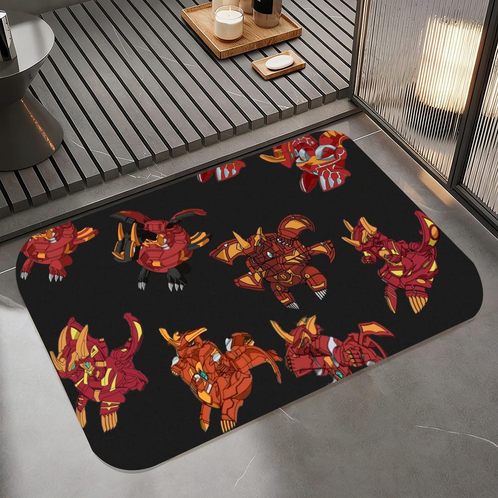 

Аниме B-Bakugan Коврик для пола, Диатомитовый коврик для ванной, Быстросохнущий, Впитывающий, Нескользящий коврик для двери 50cm x 80cm