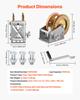 VEVOR Boat Winch, 726 kg Hand Winch, Heavy Duty Manual Rope Crank, Portable Two-Way Ratchet, 4: 1 Gear Ratio