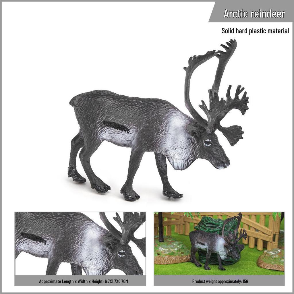 Wild Forest Animal Model Educational Toy: Tibetan Antelope & Sika Deer