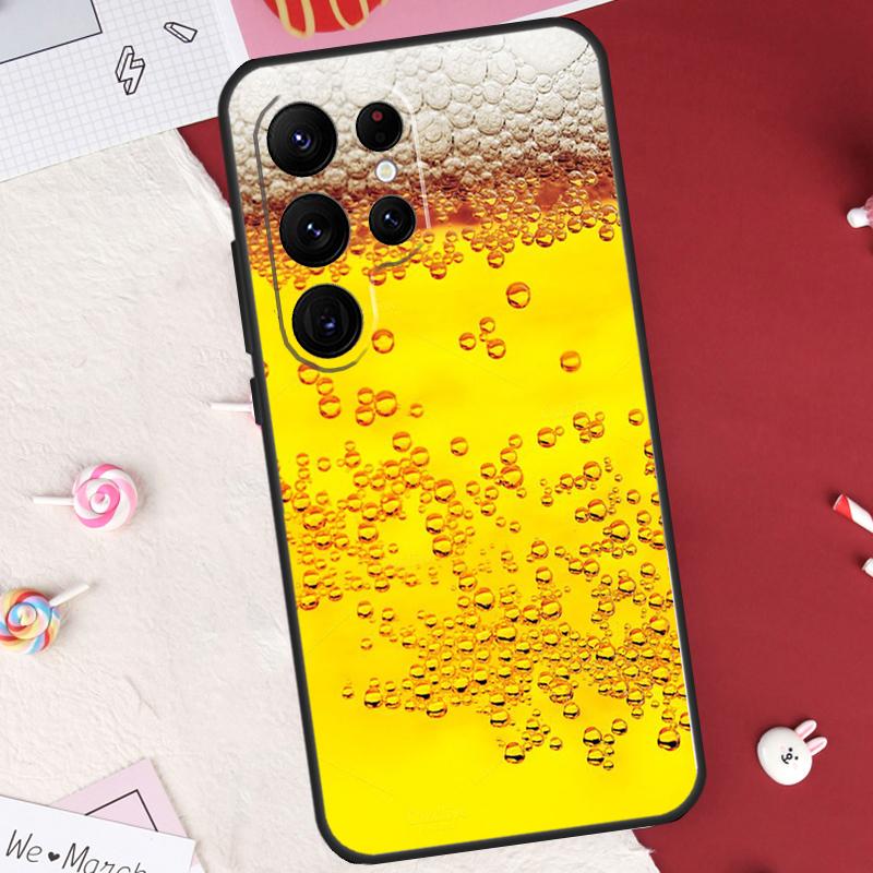 Beers Alcohol Summer Bubble Case For Samsung Galaxy S24 FE S20 FE S21 S22 S23 S25 S26 Ultra S10 Plus S25 FE Cover Shell