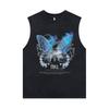 European And American High Street Retro Washed Old Rock Sweat Vest Couple Casual Direct Injection Printing Sleeveless T-Shirt Men