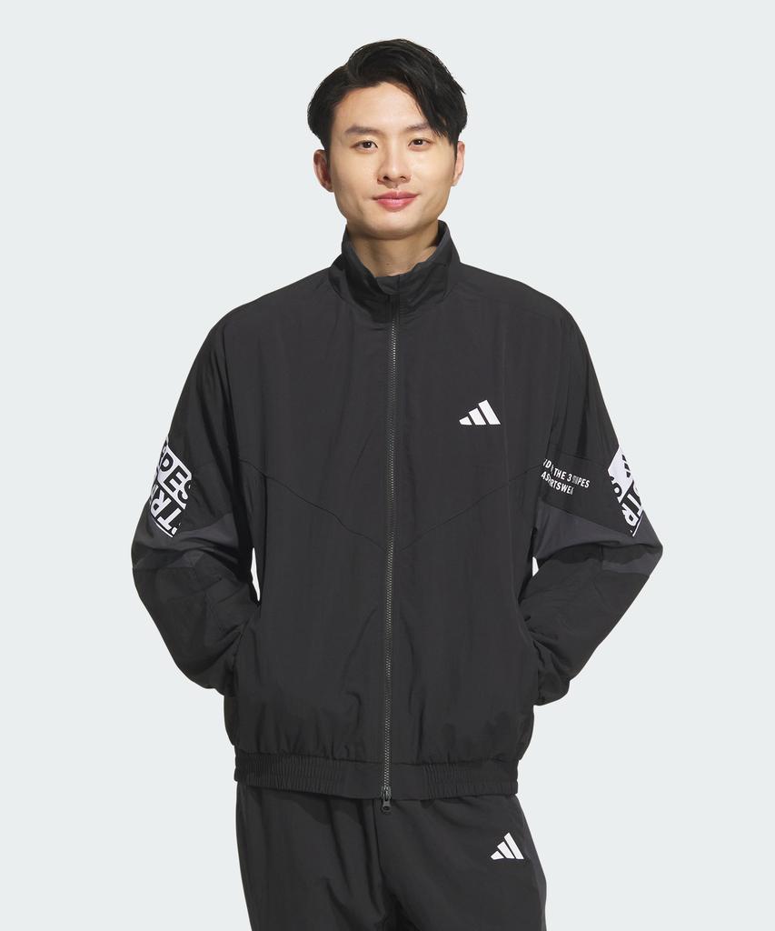 Adidas Wording Pack Loose Fit Mesh Lined Woven Jacket Ka1265