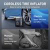Tire Inflator Portable Air Compressor,150 PSI Portable Electric Bike Pump Auto Shut-Off Cordless Car Tire Air Pump with Accurate