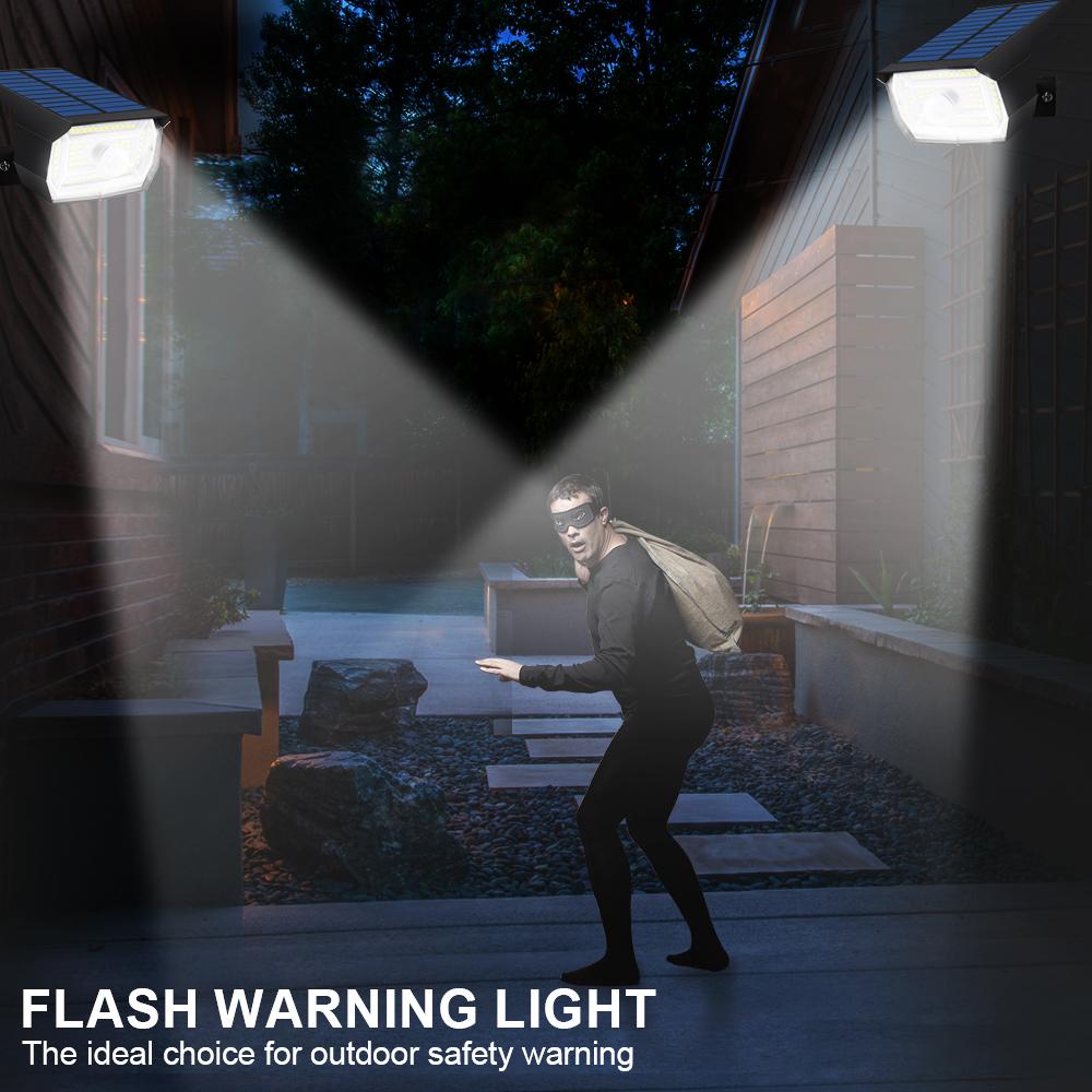 Solar LED Landscape Spotlight 72/56 LED Solar Spot Lights 3 Modes Solar Powered Flood Wall Lights Motion Sensor Pathway Driveway