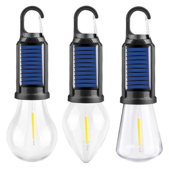 Tent Lamp Portable LED Camping Light Super Bright Flicker Free Waterproof Rechargeable Emergency Light Bulb Solar Lantern