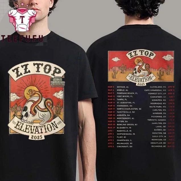NEW NEW! ZZ Top The Elevation Tour 2026 Scheduler T-Shirt All Size S-4XL Fan Gif XXXL
